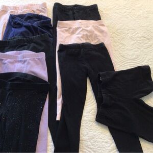 Toddlers Legging Bundle in Black, Pink, Purple, Navy